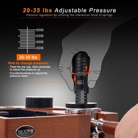 58mm Calibrated Espresso Tamper, Coffee Tamper with 20-35lbs Adjustable Pressure Feature, Springs Loaded Tamper, Barista Espresso Tamper with Reliable Materials