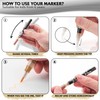Stylo 4 Stück Metallic Marker Stifte Set – Roségold, permanente