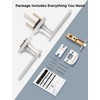 Mengico 1 Pack Satin Nickel Door Handles Interior Privacy Lever,