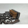 Lulu Decor, Cast Iron Boot Scraper with Brush, Antique Black