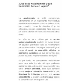 Serum Facial Niacinamida  Ácido Hialuronico                                                                                                           