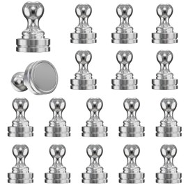 Neodymium Magnets, Pack of 18, N52 Mini Magnet with Storage Box for Magnetic Board, Fridge, Cone Magnets, Music Magnets, Nickel-Plated Steel Magnets (12 x 17 mm)