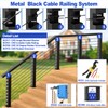 CKE 30 Pack 4"x4" Black Invisible Cable Railing Kit, T316