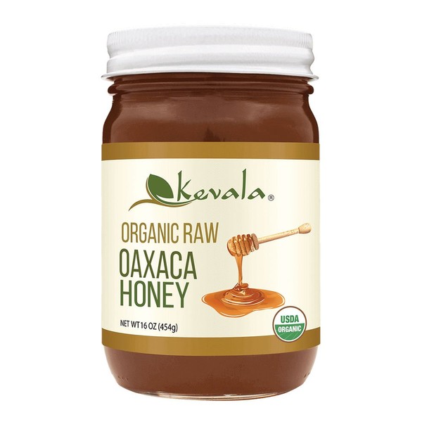 Kevala Organic Raw Oaxaca Honey, 16 Oz, Glass jar