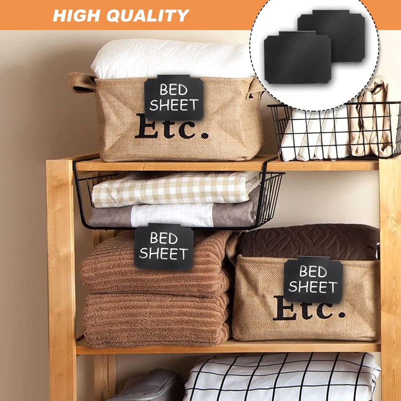 Label Holder Clip Pack of 12 Basket Labels Clips Black