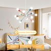 Aleslsop Colorful Chandelier,12-Light Sputnik Ceiling Light Fixture, Sputnik Chandelier with