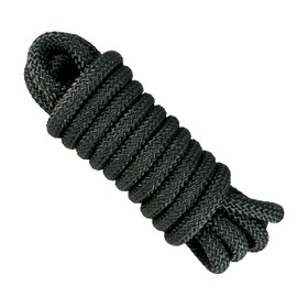 12MM Heavy Duty Rope Cord. Paracord. Polyester Climbing Rope. Strong Thick Braided Outdoor Rope. Made in Spain. 5M. Black.