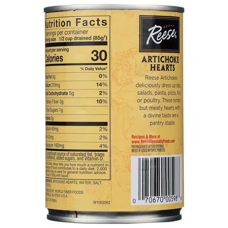 Reese Quartered Artichoke Hearts, 14 Ounces (Pack of 12)