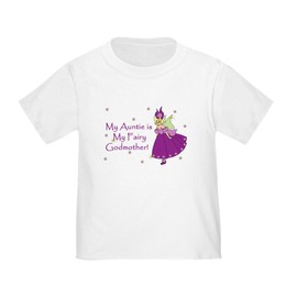 CafePress Aunt is Fairy Godmother Toddler T Shirt Toddler Graphic Tee, 100% Cotton White