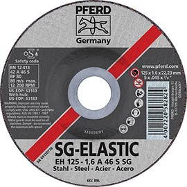 PFERD 63163 Depressed Centre Cut-Off Wheel, Type 27, Aluminum Oxide A, 5" Diameter x .045" Thickness, 7/8" Bore, 12200 Max RPM (Pack of 25)