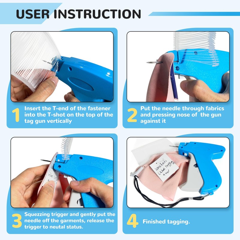 OunglyChoi clothes tagging gun micro stitch gun for clothes 2PACK