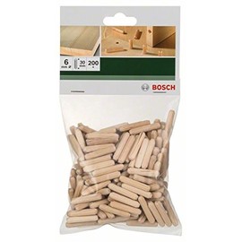 Bosch 2609255310 30mm Dowels with Diameter 6mm (200 Pieces)