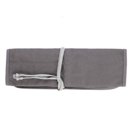 Canvas Paintbrush Wrap Roll Up Case Holder, Gray Canvas Paintbrush Holder Paint Pen Roll Up Bag Case Travel Drawing Paintbrush Roll Organizer (Brushes NOT Included) Paint Brush Holders