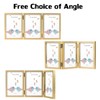 3 Picture Frame 5x7 Golden Triple Hinged MDF Wood with