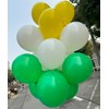 JODIDI 100 Pcs 12 Inch Latex Balloons in Green, White
