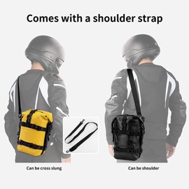 Mulcort Motorcycle Bumper Bag Motorcycle Side Bag Fully Waterproof 8L Motorcycle Bag Can Be Used as Shoulder Bag or Shoulder Bag