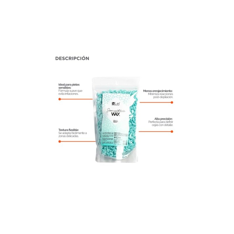 InLei® Sensitive Wax – Cera Profesional para Depilación Facial, Ideal