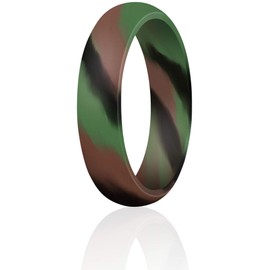 ThunderFit - Alianza de silicona, anillo de goma de 5.5 mm de ancho, 2 mm de grosor, para mujer, 10.5 - 11 (21.00mm)