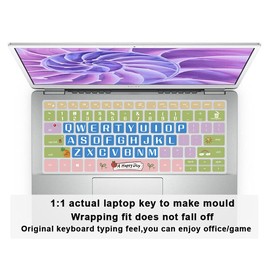 MMDW Silicone Keyboard Cover for Dell 2020 2019 Inspiron 13 5390 5391 7390 7391 13.3",for Dell 14 5000 5490 5493 5498 7490 14",for Dell 13 5390 5391 5490/for Dell 2020 13 14 5000 7000,Happy Day
