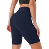 Persit Women's Short Leggings, Opaque Cycling Shorts with Pockets, navy