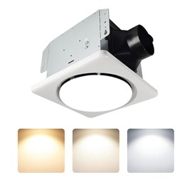 NOVELUX Bathroom Exhaust Fan with Light, UL Listed 120 CFM 1.2 Sones, 41W 42db Bathroom Fan with Light for Home, 1500lm LED Light 2700K/4000K/6500K