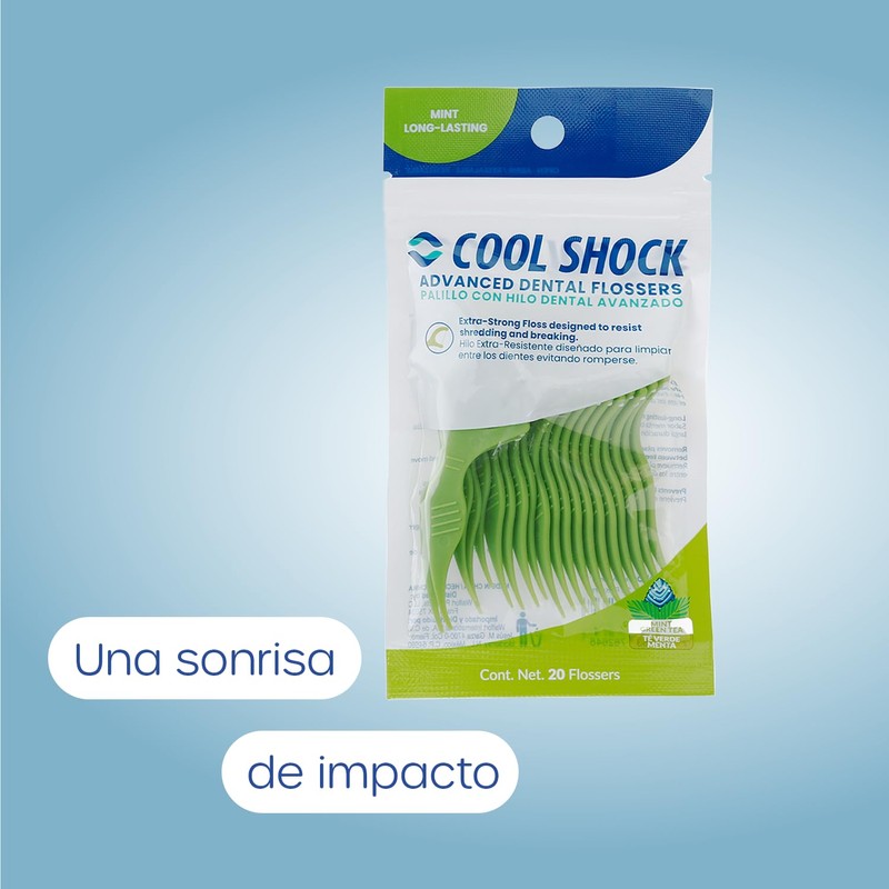 Combo flossers de té verde y menta Cool Shock