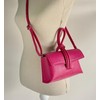 LeahWard Women's Leather Clutch Bag With Loop Handle (Fuchsia)