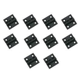 Plastic Hinge 50 x 50 mm Folding Hinge Screw-On Hinge for Garden, Boat or Mechanical Engineering These Hinges are Versatile Pack of 10