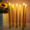 Ni-JASW Gold Flameless Taper Candles with Remote, Flickering LED Candlesticks