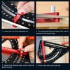 Woodworking Triangle Ruler Aluminum Alloy Accurate Laser Scale Triangle Ruler