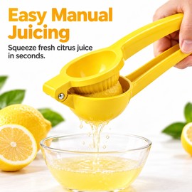 Manual Lemon Squeezer for Fresh Citrus Juice – Handheld Metal Lime Press for Easy Everyday Kitchen Use