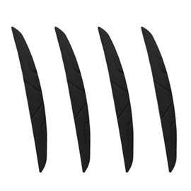 DUSCOKE 4PCS Car Door Edge Guards Car Side Door Protector, Silicone Anti-Collision Bumper Trim Guard Sticker Rearview Mirror Anti-Scratch Strip, Self-Adhesive Auto Body Trim Strip for Vehicles (Black)