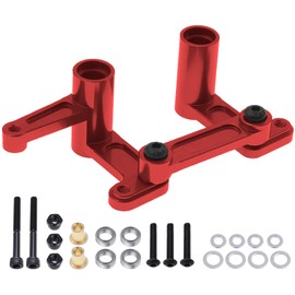 Treehobby Aluminum Steering Bellcranks Set with Ball Bearings Compatible with 1/10 Traxxas Slash 2WD Rustler VXL Bandit RC Car Upgrade Parts，Replace 3743(Blue) (Red)