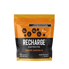 Be Better RECHARGE, Electrolitos En Polvo 60 Porciones, Sabor Naranja, 252 g