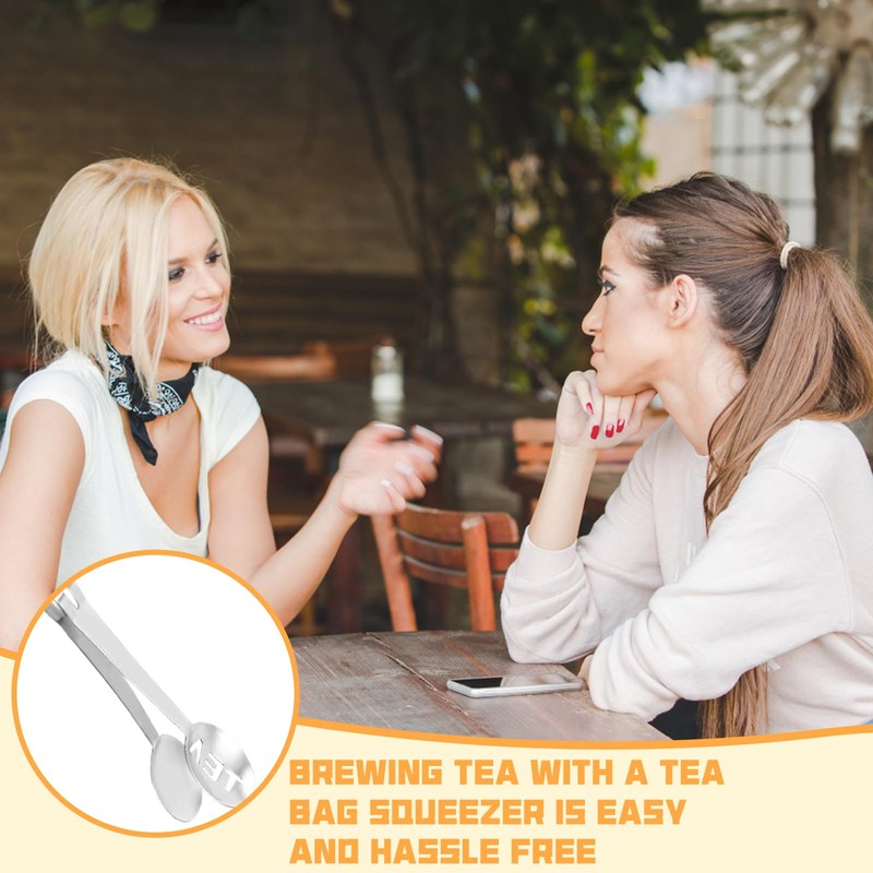 4Pcs Tea Bag Squeezer Stainless Steel Tea Bag Squeezer Teabag