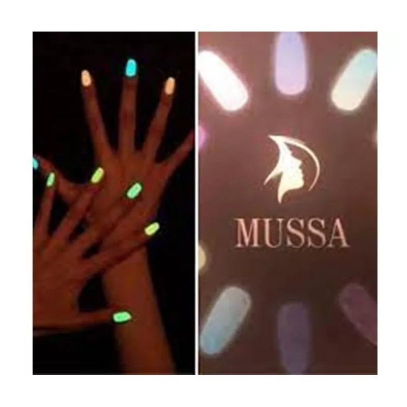 Lé Mussa Top Efecto Neón Para Uñas Semipermanente Brilla De