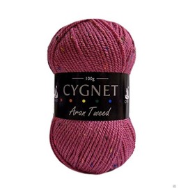 Cygnet Aran Tweed Knitting Yarn 100g 100% Acrylic 6682 Rosewood