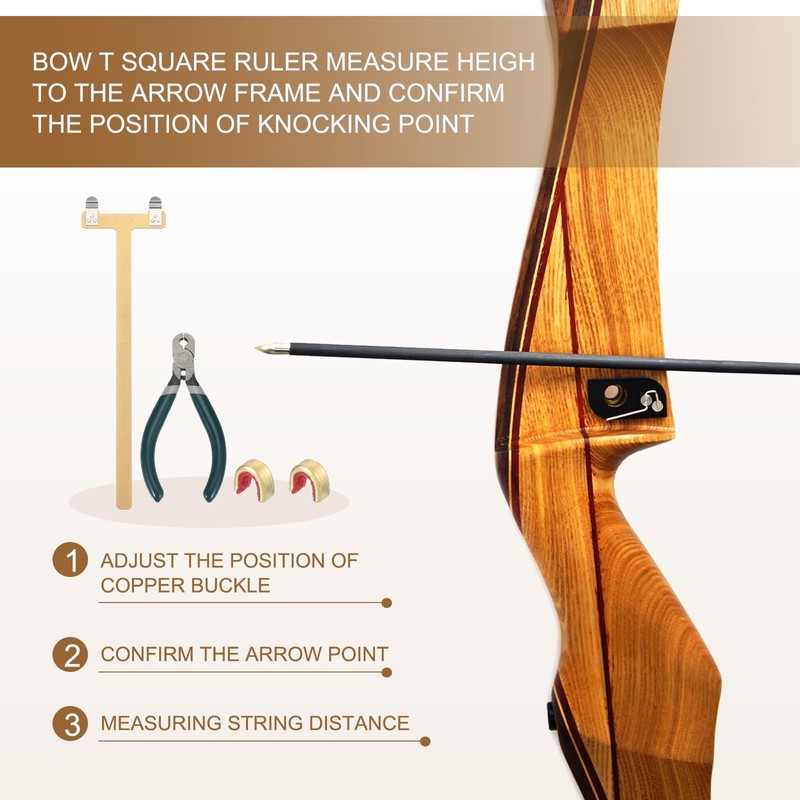 sourcing map Archery Bow Square, T-Shape Ruler 33 x 9