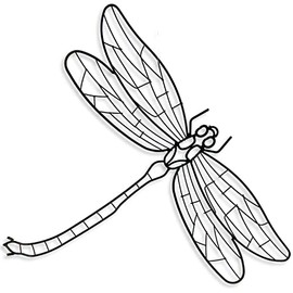 THE JOY TREE Dragonfly Wall Art - Metal Dragonfly Wall Art Garden Indoor Outdoor Home Décor 16 "