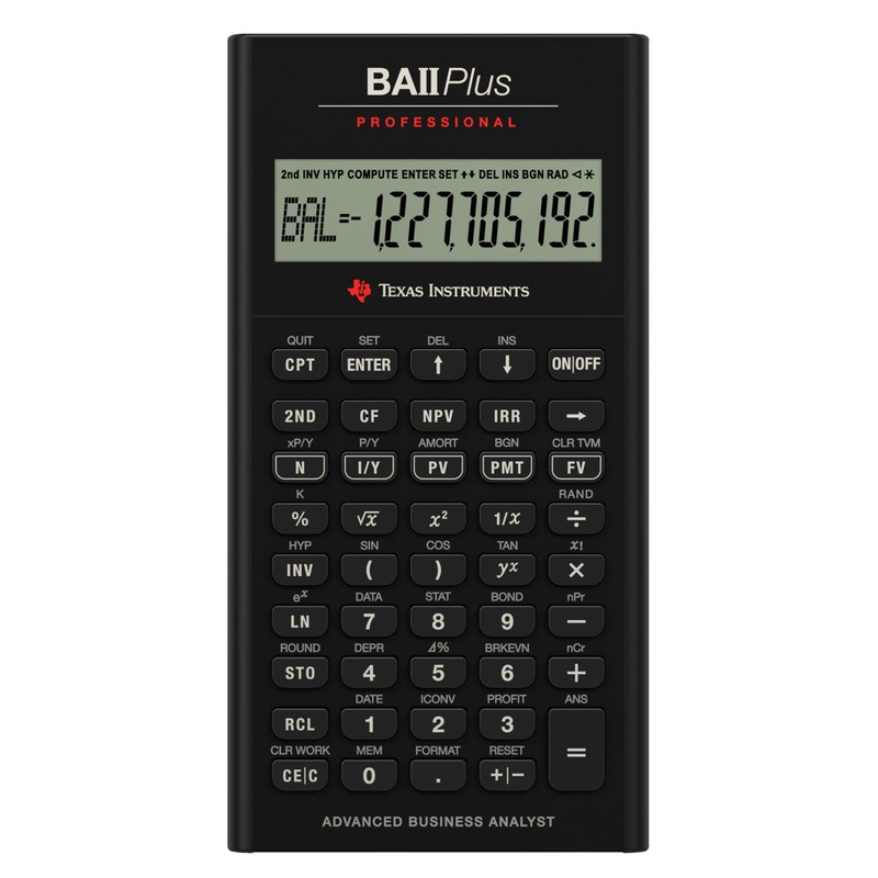 Calculadora financiera profesional Texas Instruments BA II Plus