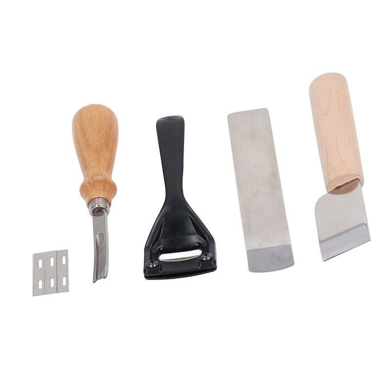 Metal Leather Skiver Set Easy Cutting Incisive Curved Handle Safety