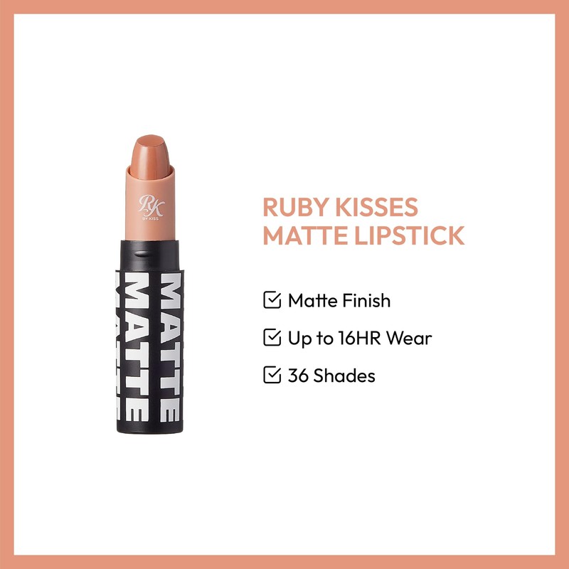 Kiss Ruby Kisses Matte Lipstick Brown Sugar