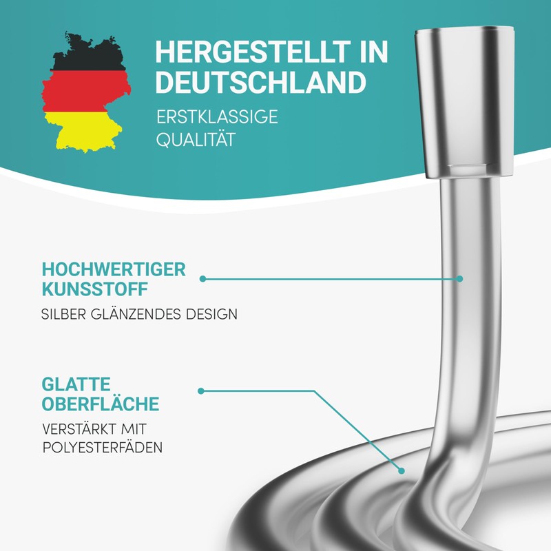 Engelbach® Plastic Shower Hose, 2 m, Shower Hose with Standard