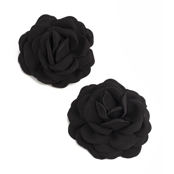 IMINI Large Fabric Flower Earrings for Women Bohemian Flowers Statement
