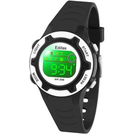 Edillas Kids Watches Digital Girls Boys, 7 Colors Light Wrist Watch for Child Waterproof Sport Outdoor Multifunctional Wristwatches with Stopwatch/Alarm for Ages 4-15