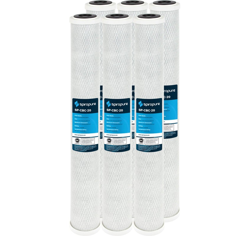 SpiroPure SP-CBC-20 20x2.5 1 Micron NSF Certified Coconut Shell Carbon