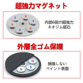 Magnetic Hooks Super Strong Neodymium Magnet Hooks Diameter 43mm Neodymium Magnet Rubber Coating Stainless Steel Rust Proof Strong High Friction Magnet Mounting Base Anti-Slip Anti-Scratch for Kitchen