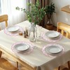 60 Pcs Pink Floral Paper Placemats, 13.5 Inch Disposable Scalloped