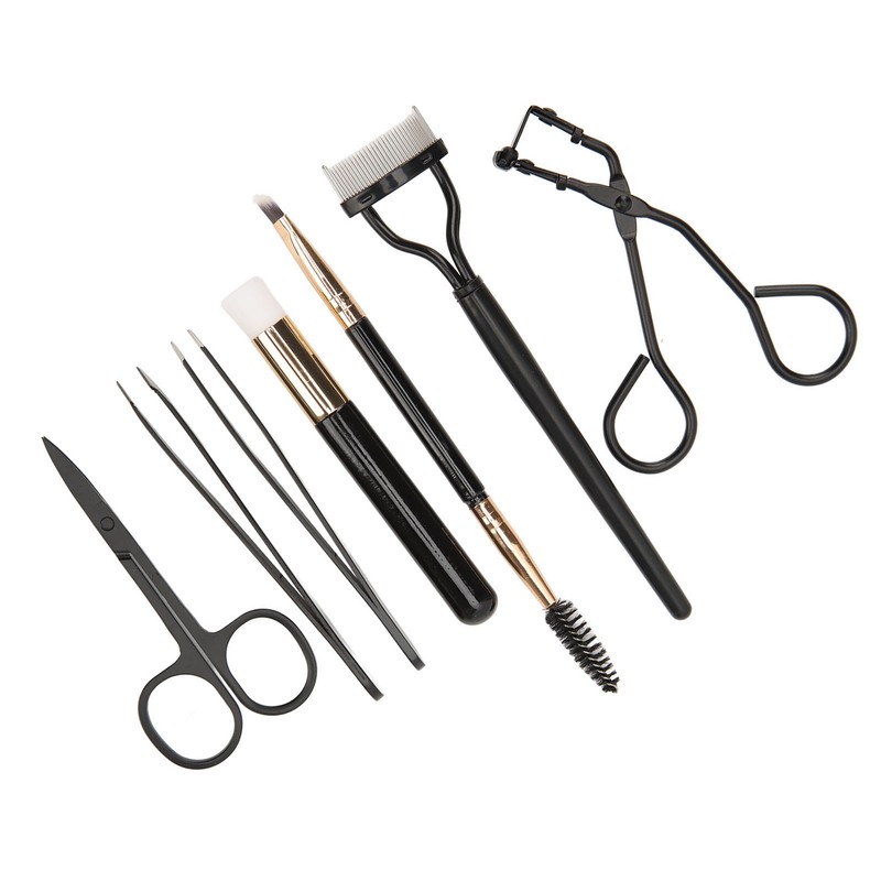 7pcs Eyelash Eyebrow Makeup Grooming Tool Eyebrow Brush Eyelash Curler
