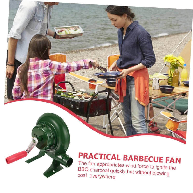 Outanaya Hand Crank Bbq Fan Portable Fire Blower Utility Blower